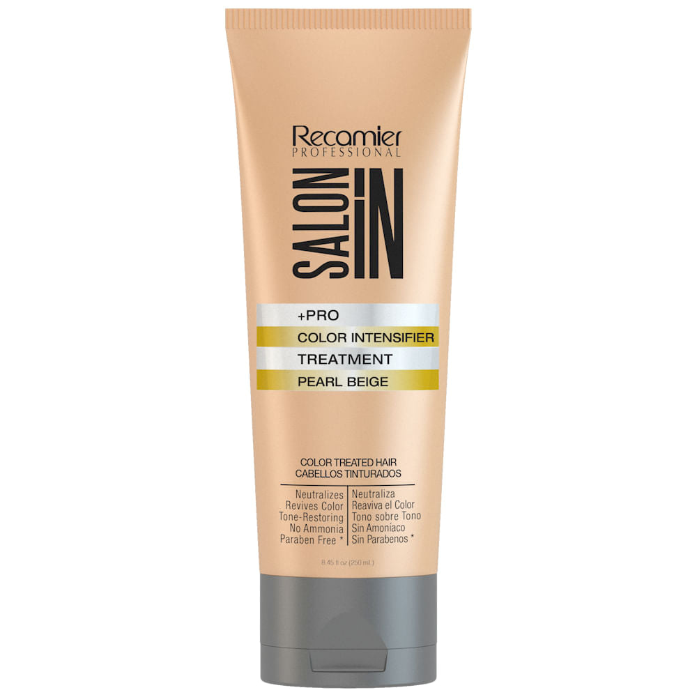 Recamier Professional Salon In +Pro Color Intensifier Treatment Pearl Beige 8.45oz - Tratamiento Intensificador de Color Perla Beige para cabello pintado