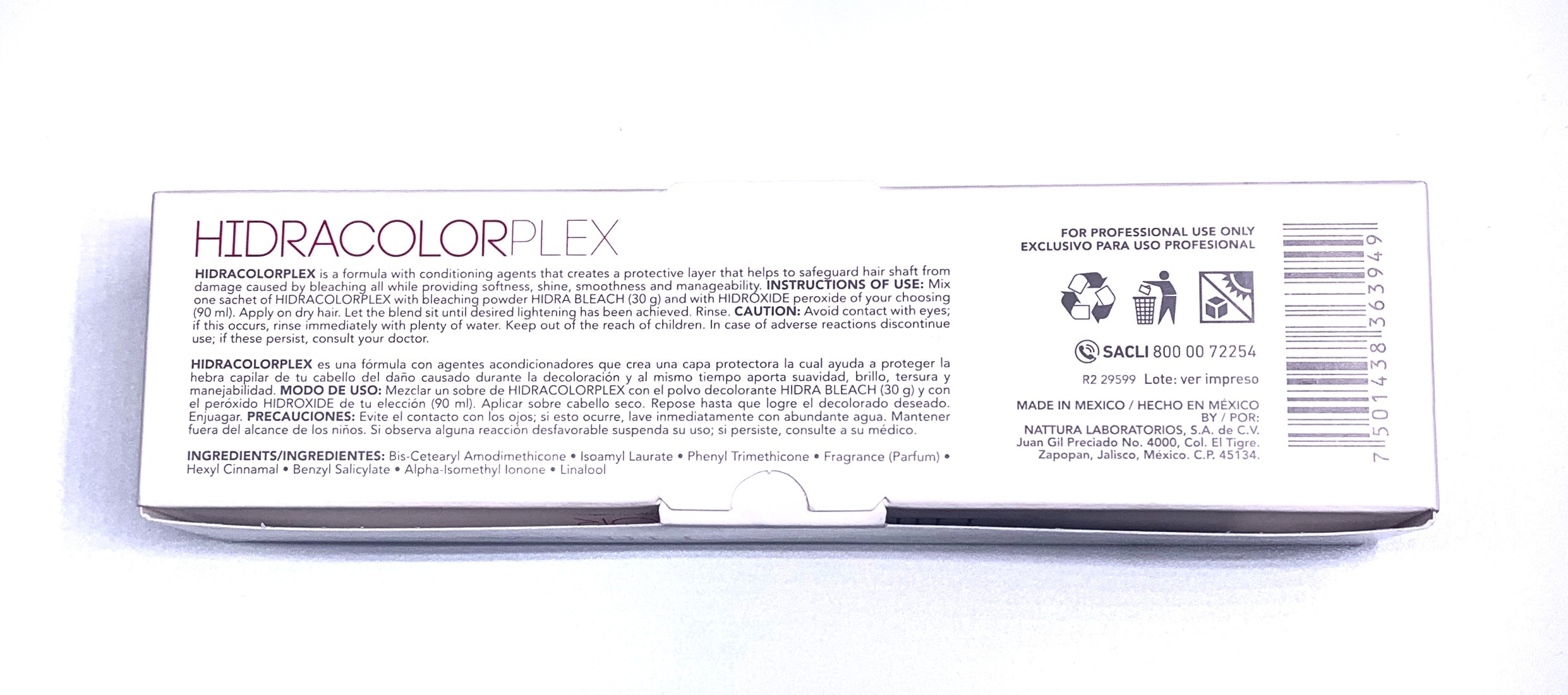 Hidracolor Plex Hair Treatment to prevent damage by chemicals 24 packs 0.13 fl. oz. each