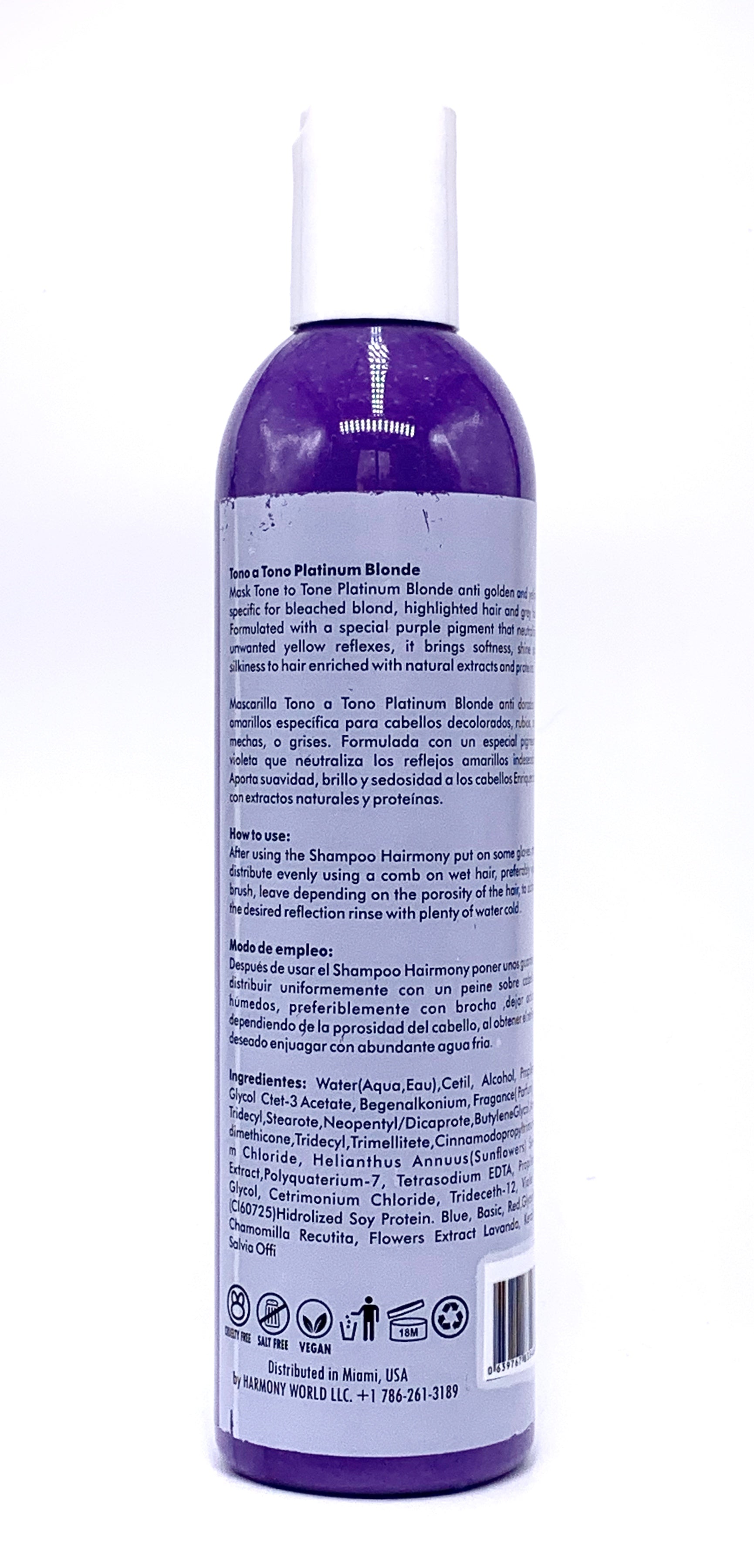 Hairmony Platinum Blonde Professional Hair Mask 12oz - Mascara para cabellos grises or Rubios