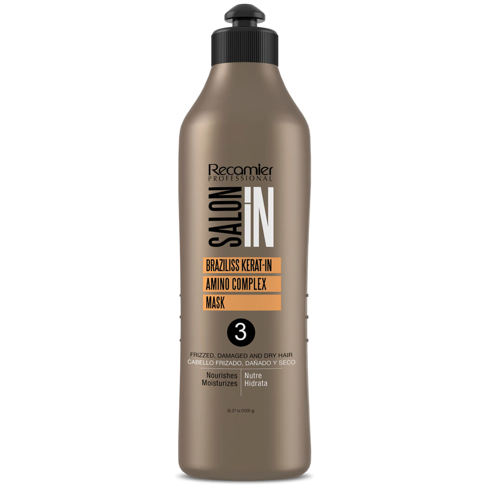 Recamier Professional Salon In Braziliss Kerat-in Amino Complex STEP 3 Hair Mask 35.27oz