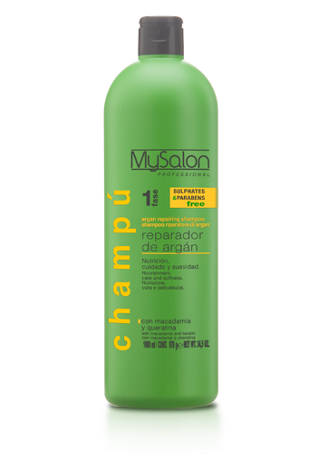 Mysalon Professional Argan and Keratine Repairing Shampoo, Conditioner and Mask Kit