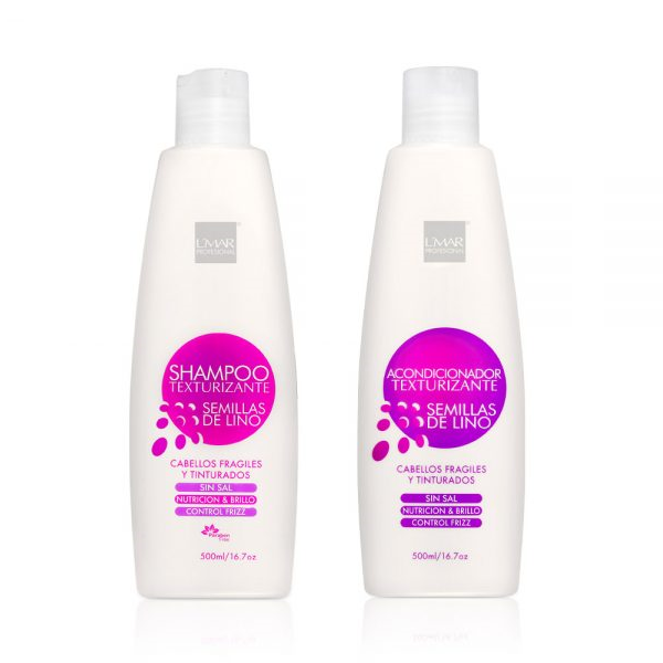 L'MAR Professional Hair Shampoo, Conditioner and Treatment with Flax Seeds for Fragile and dyed Hair | L'mar Semillas de Lino Linea para Cabello Tinturado