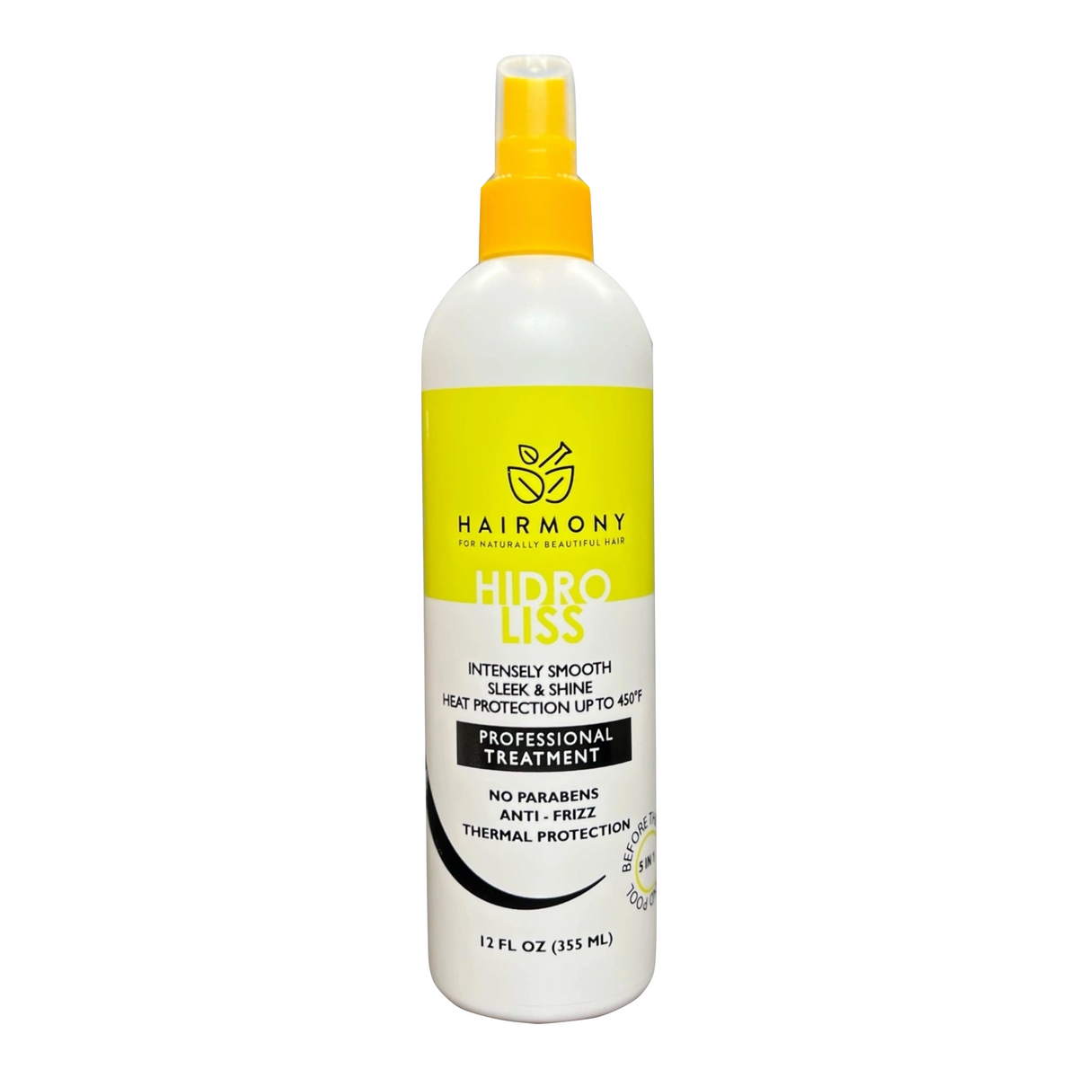 Hairmony Hidro Liss Professional Hair Heat Protector Treatment 12oz