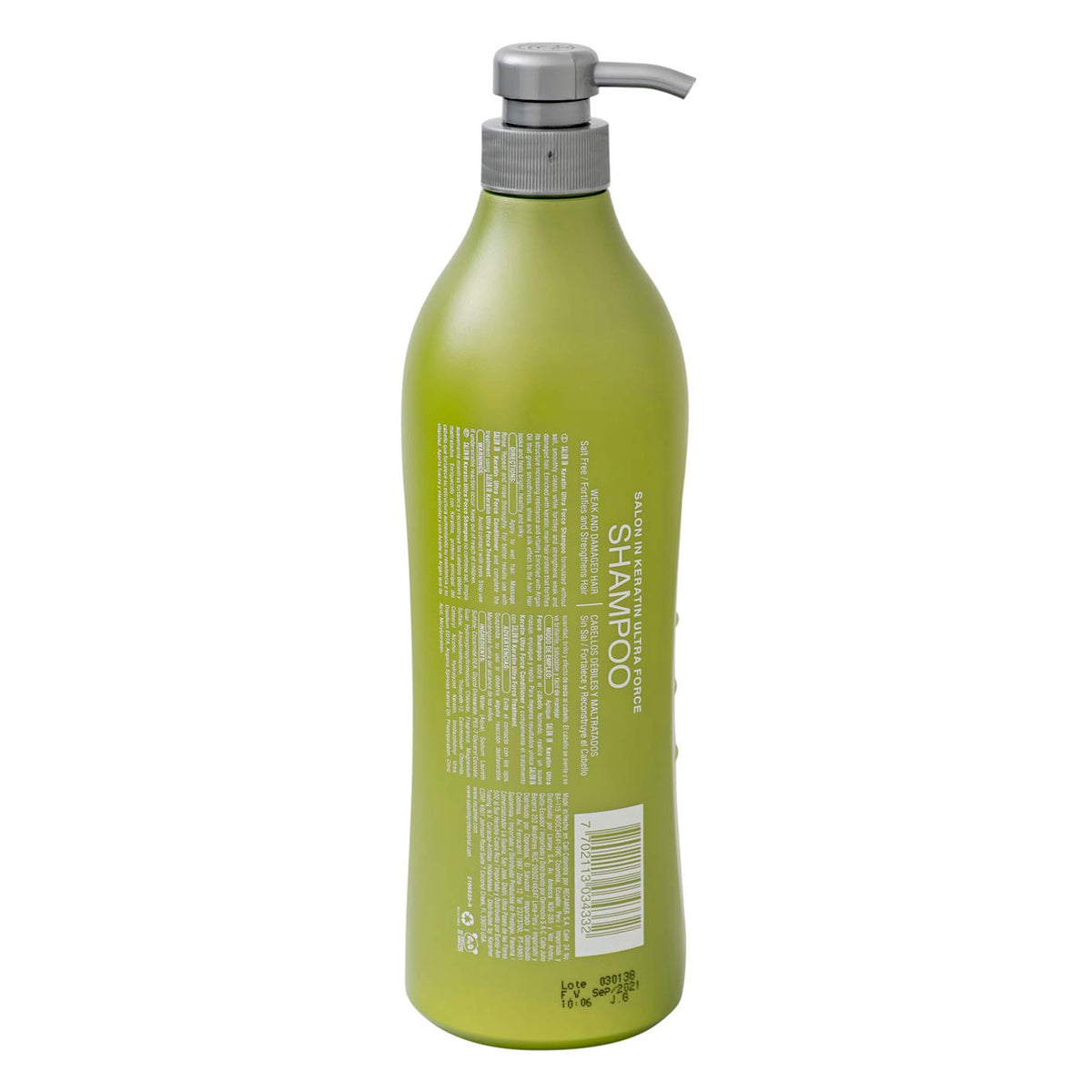 Recamier Professional Salon In +Pro Keratin Ultra Force Hair Shampoo 33.8oz - Champu con Keratina para el Cabello Debil y Maltratado
