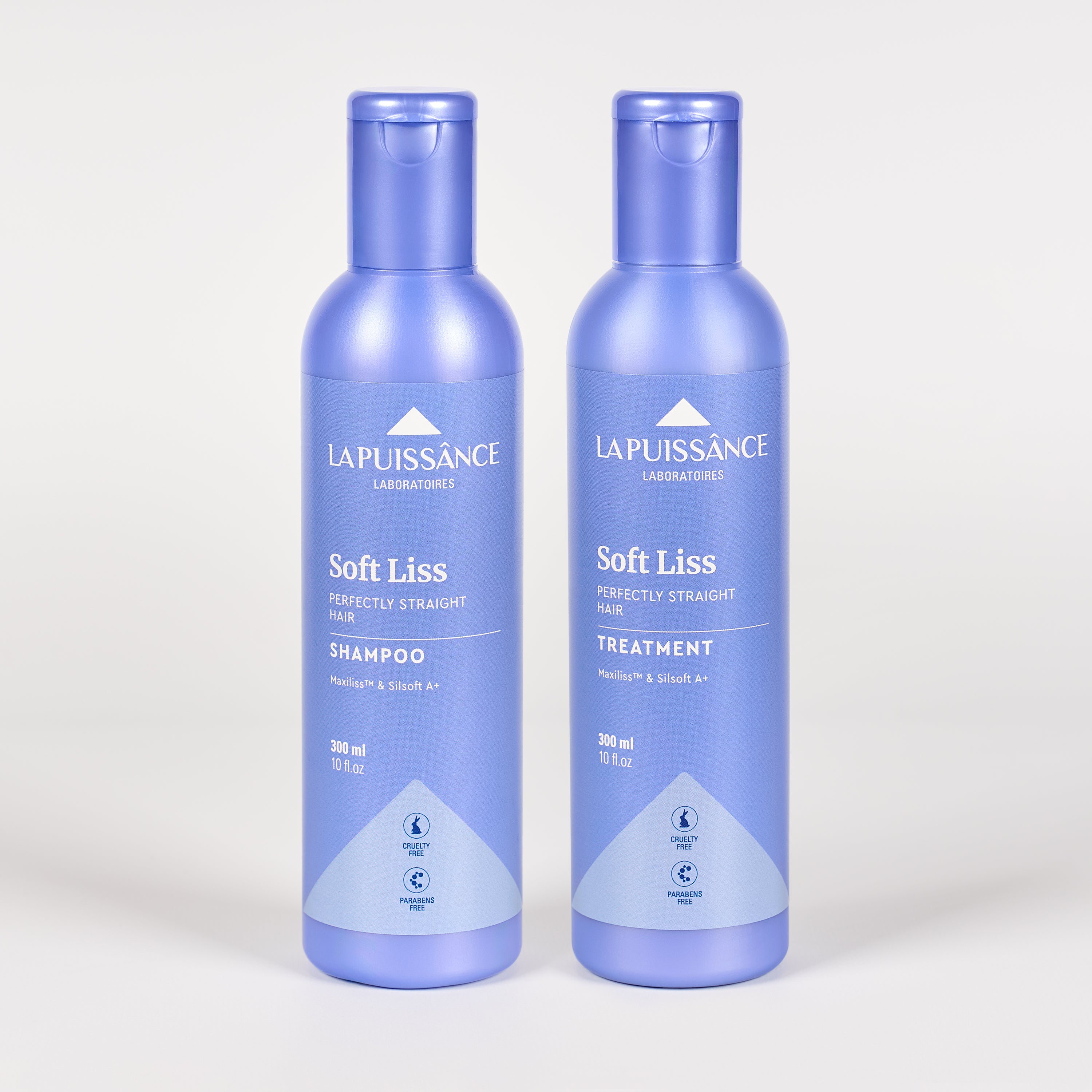LA PUISSANCE Soft Liss Shampoo & Conditioner Set – Maxiliss + Silsoft A+ Smoothing, Anti-Frizz & Heat Protection for Treated, Straightened, or Dry Hair - 2 x 300ml
