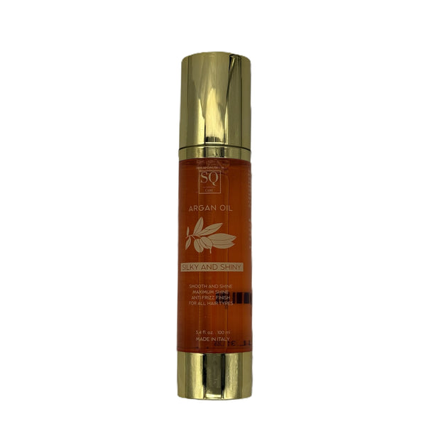 SQ Care Pro Lab Argan Oil 3.4 fl.oz – Silky Shine & Anti-Frizz Finish – Lightweight Formula for All Hair Types – Made in Italy