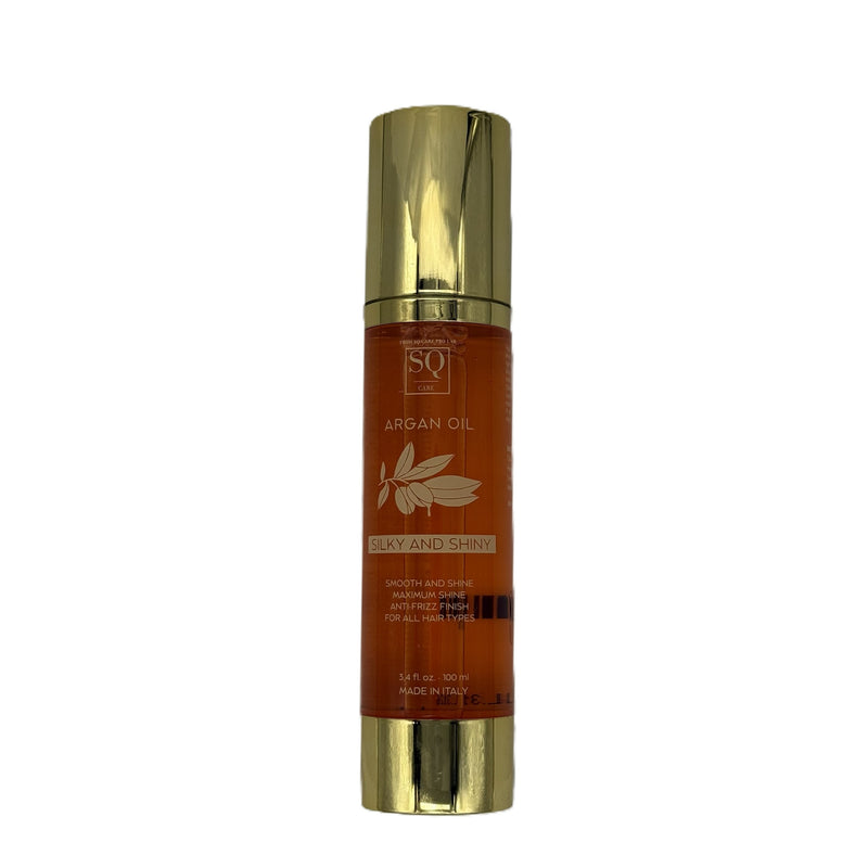 SQ Care Pro Lab Argan Oil 3.4 fl.oz – Silky Shine & Anti-Frizz Finish – Lightweight Formula for All Hair Types – Made in Italy