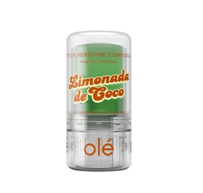 OLÉ Capilar Coconut Lemonade Jelly Fragrance Stick, 0.18 oz – Solid Body Fragrance, Fresh Tropical Coconut and Citrus Scent, Portable and Easy to Apply