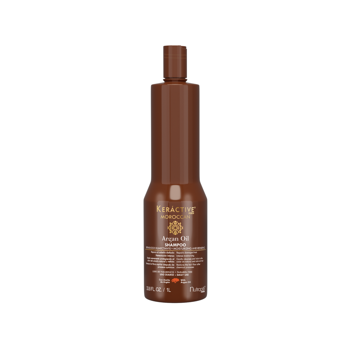 Nutrapel KERÁCTIVE MOROCCAN SHAMPOO MOISTURIZING AND REPAIRING over-proccesed hair. Color Care Shampoo