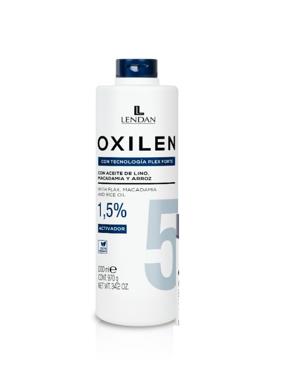 Lendan Oxilen Professional Hair Developer Cream Vol 5, 1.5% Activator, with Plex Forte Technology, 34.2 oz