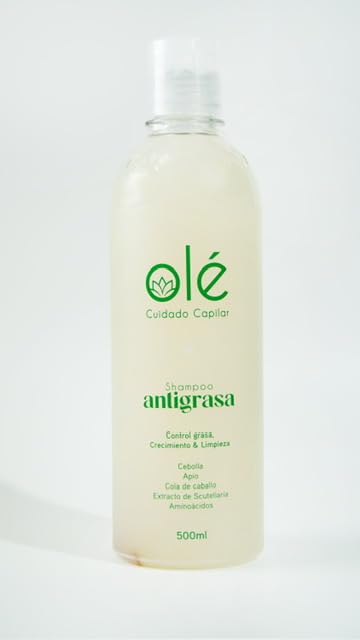 OLÉ Anti-Greasy Hair 4 Piece Pack - Coconut pulp pre-shampoo + Onion, Ginger & Celery Shampoo + Cotton & Coconut Conditioner + Detangling thermo protector