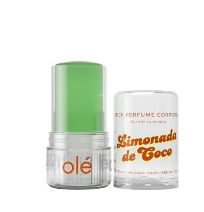 OLÉ Capilar Coconut Lemonade Jelly Fragrance Stick, 0.18 oz – Solid Body Fragrance, Fresh Tropical Coconut and Citrus Scent, Portable and Easy to Apply