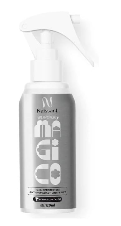 Naissant Magic Shield Heat Protectant Spray 120ml (4.06 fl oz) | Heat-Activated Humidity Barrier | Anti-Frizz Smoothing Treatment | Hyaluronic Acid, Calendula & Chamomile | Sleek, High-Shine Hair
