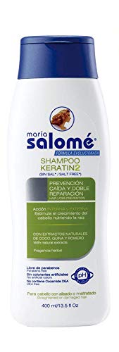 Maria Salome Keratin2 Hair Repair and Loss Prevention kit of Shampoo 13.5 fl.oz. - Conditioner 13.5fl.oz. - Cream 11.8 fl.oz. Natural Products for Thinning Hair