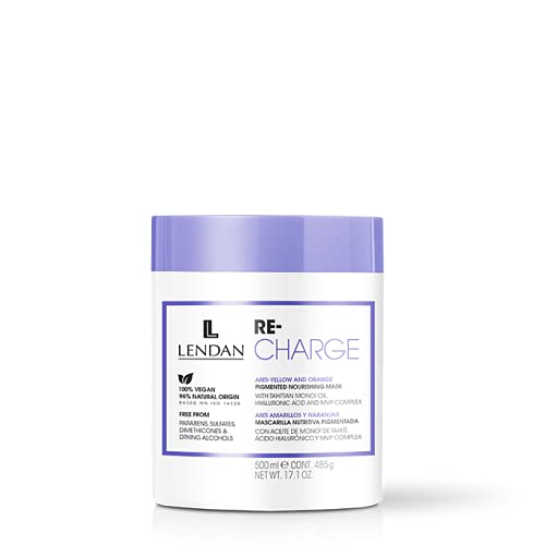 Lendan Anti-Yellow & Orange Kit, White Charge Shampoo 300ml + Re-Charge Mask 500ml