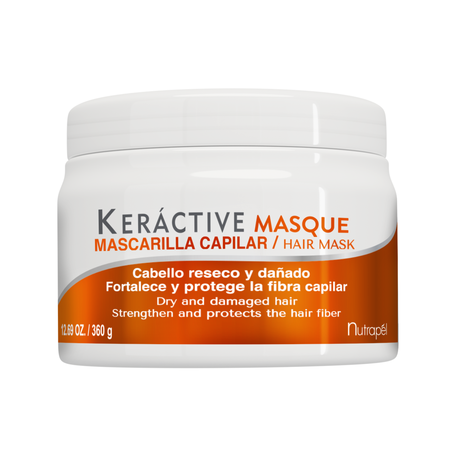 Nutrapel KERACTIVE MASQUE HAIR MASK DRY AND DAMAGED HAIR 12.69 oz. Intensive Deep Treatment for instant strengthening.