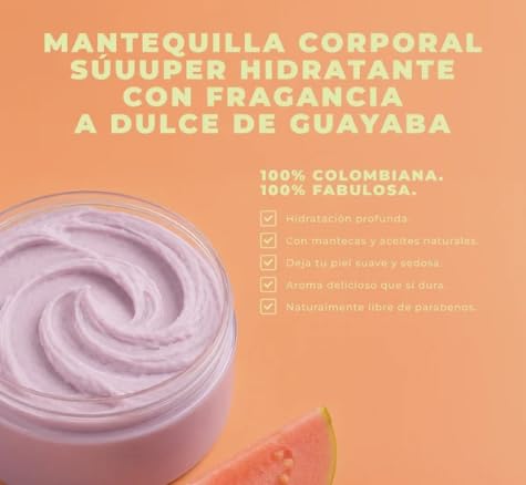 OLÉ Capilar Dulce de Guayaba Body Butter, 5.07 fl oz – Hydrating Body Cream, Fast-Absorbing Creamy Texture, Warm and Fruity Guava Fragrance