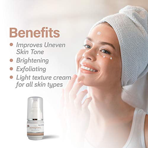 Pili Brightening skin cream with Arbutin & Glycolic Acid | Restores Skin Tone | Brightens Complexion, Dark Spot treatment for Face and Body, Underarms, Neck, Knees, Elbows & inner Thigh. (0.8 oz)