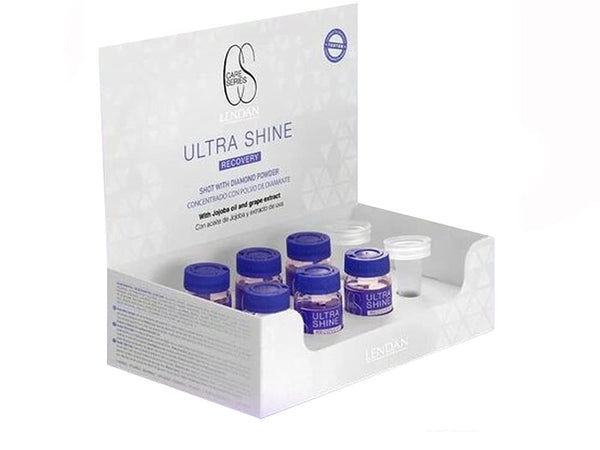 Lendan Care Series Ultra Shine Hair Recovery Shot with Diamond Powder, 6 Ampoules of 0.34fl.oz each - Concetrado con Polvo de Diamante