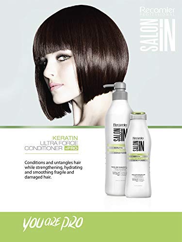 Recamier Professional Salon In +Pro Keratin Ultra Force Hair Shampoo, Conditioner and Treatment Bundle 3 Piece kit 40397 Small