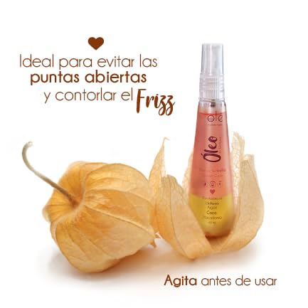 OLÉ Uchuva Fruit Oil Hair Treatment | Óleo Frutal Bifásico De Uchuva | Deep Moisturizing Serum for Dry, Damaged & Coarse Hair.