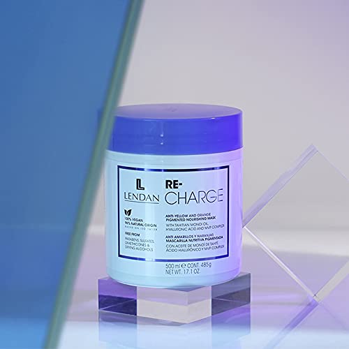 Lendan Anti-Yellow & Orange Kit, White Charge Shampoo 300ml + Re-Charge Mask 500ml