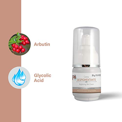 Pili · Crema despigmentante con arbutina y ácido glicólico · 0.8 oz