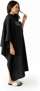 Epiphany Professional Barber & Hair Stylist Cape – Waterproof Hair Cutting Salon Cape with Adjustable Snap Closure, Lightweight Anti-Static Hairdresser Cape for Salon or Home Use, 57 x 67 in, Black
