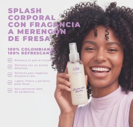 OLÉ Capilar Rice Milk Body Splash, 5.07 fl oz – Fresh Body Fragrance, Light and Refreshing Formula, Sweet and Creamy Scent