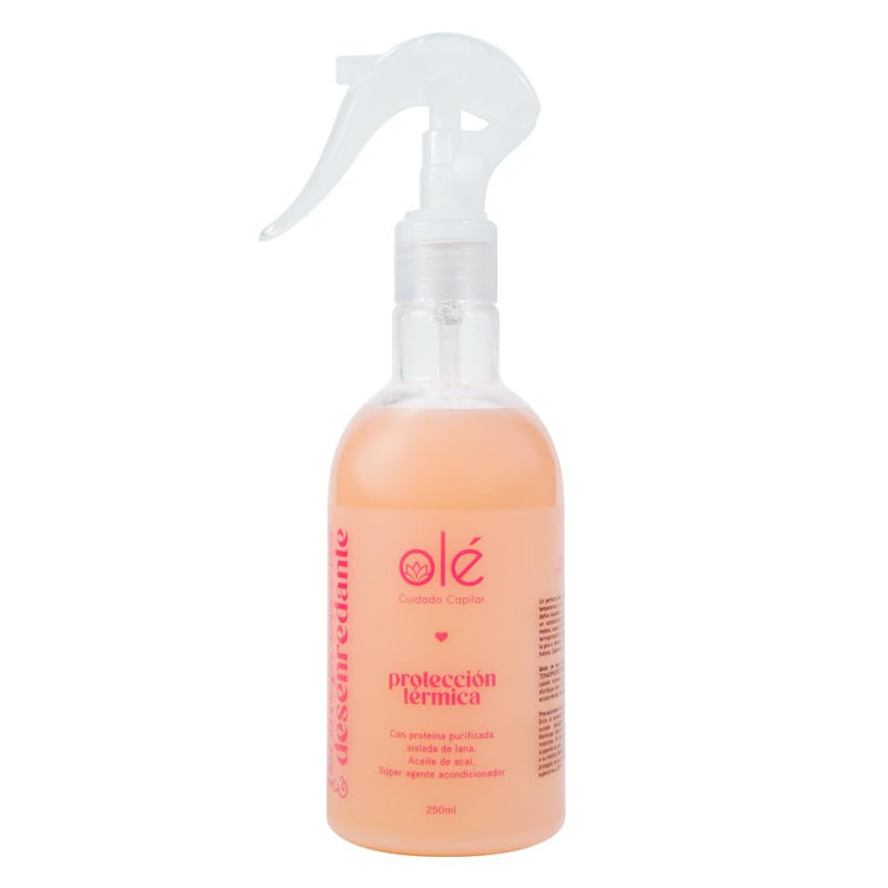 OLÉ Detangling Thermoprotector | Termoprotector capilar 250 ml, 100% Organic | Hair thermoprotector With Açaí Oil.