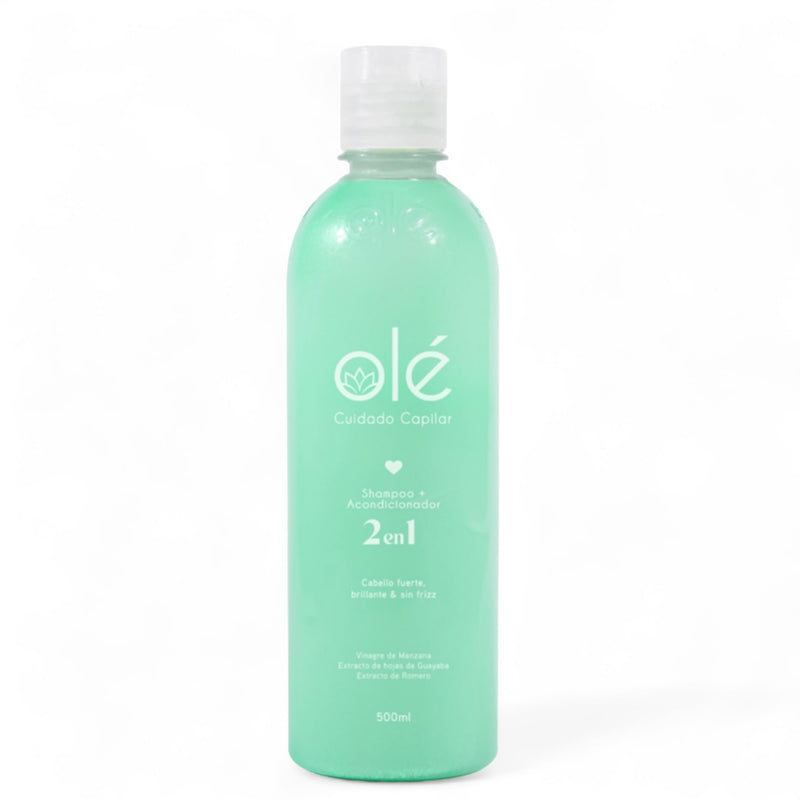 OLÉ Shampoo + conditioner 2 in 1 Apple vinager & Rosemary Shampoo | Shampoo + acondicionador 2 en 1 Vinagre De Manzana & Romero | In addition, they give your hair softness, shine and hydration.