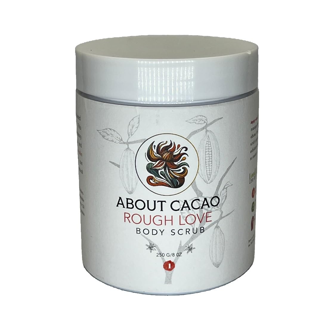 AboutCacao Rought Love Body Scrub, 100% Cacao, 8 oz