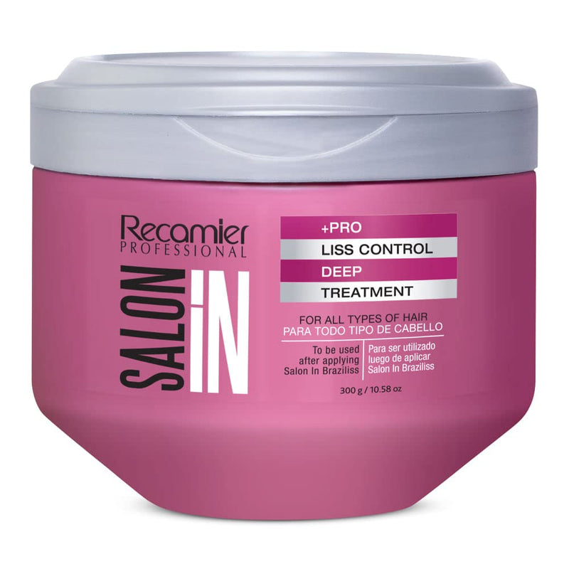 Recamier Professional Salon In +Pro Liss Control Hair 4 Piece Small Kit - Shampoo 10.1oz  + Conditioner 10.1oz  + Leave In Detangler 10.1oz + Deep Treatment Mask 10.58oz