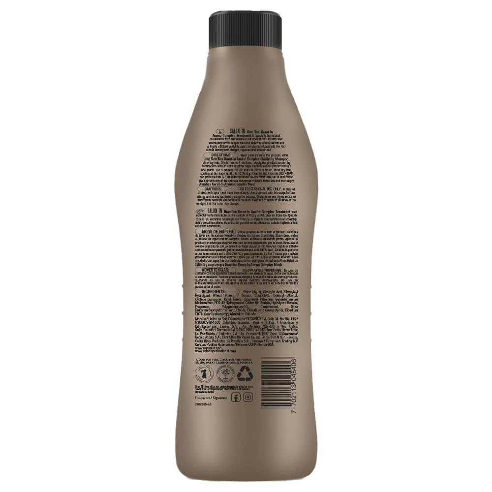 RECAMIER PROFESSIONAL SALON IN Braziliss Kerat-in Amino Complex Hair T