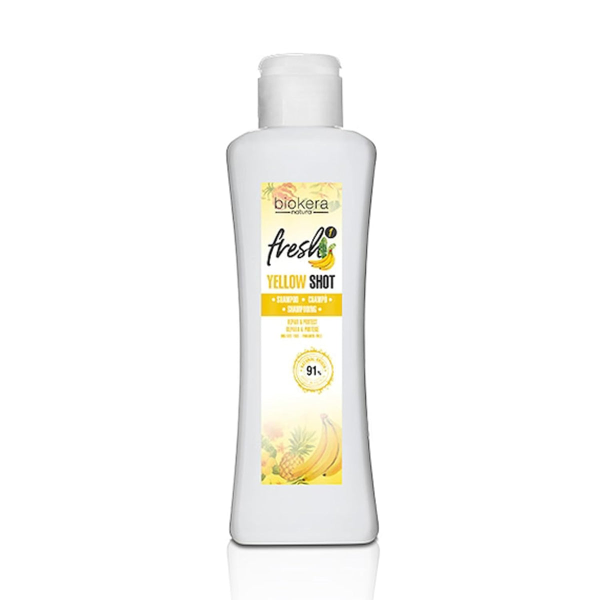 SALERM - Repair Yellow Shot Kit - Biokera Fresh - Shampo 300 ml + Mask 250 ml + Hair Oil 75 ml
