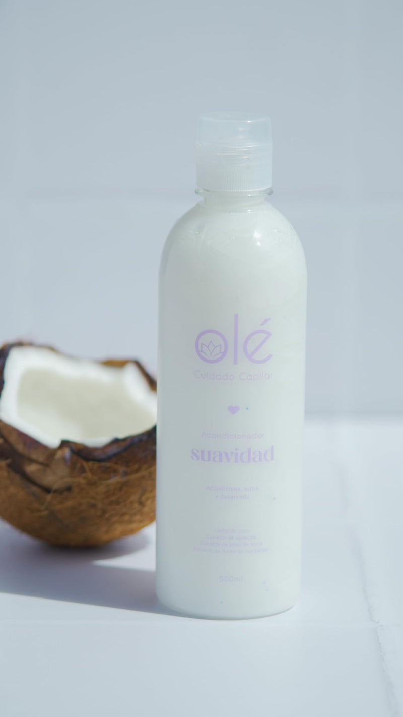 OLÉ Cotton & Coconut Conditioner | Acondicionador De Algodón & Coco | for Stronger, Thicker and Longer Hair - Soft and Shine