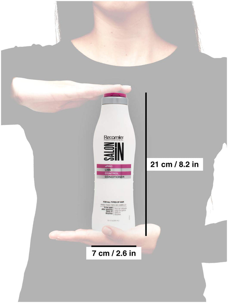 Recamier Professional Salon In +Pro Liss Control Hair 4 Piece Small Kit - Shampoo 10.1oz  + Conditioner 10.1oz  + Leave In Detangler 10.1oz + Deep Treatment Mask 10.58oz