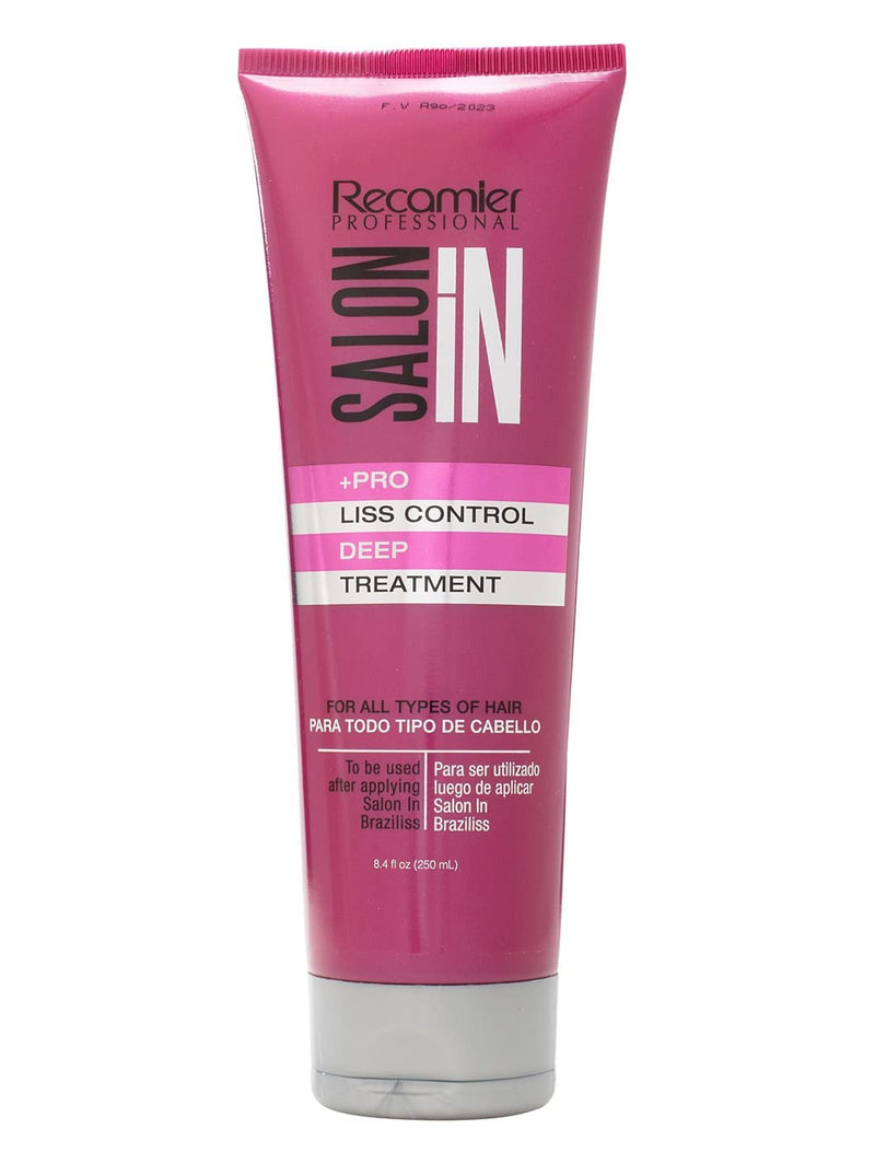 Recamier Professional Salon In +Pro Liss Control Hair 4 Piece Small Kit - Shampoo 10.1oz  + Conditioner 10.1oz  + Leave In Detangler 10.1oz + Deep Treatment Mask 10.58oz