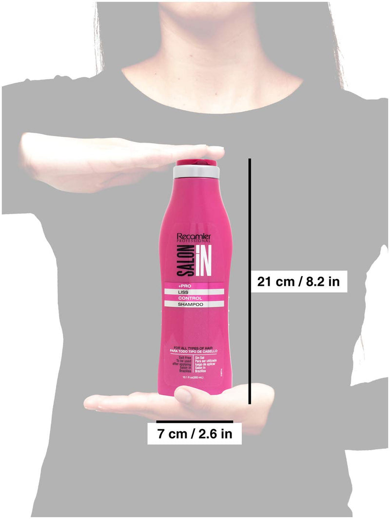 Recamier Professional Salon In +Pro Liss Control Hair 4 Piece Small Kit - Shampoo 10.1oz  + Conditioner 10.1oz  + Leave In Detangler 10.1oz + Deep Treatment Mask 10.58oz