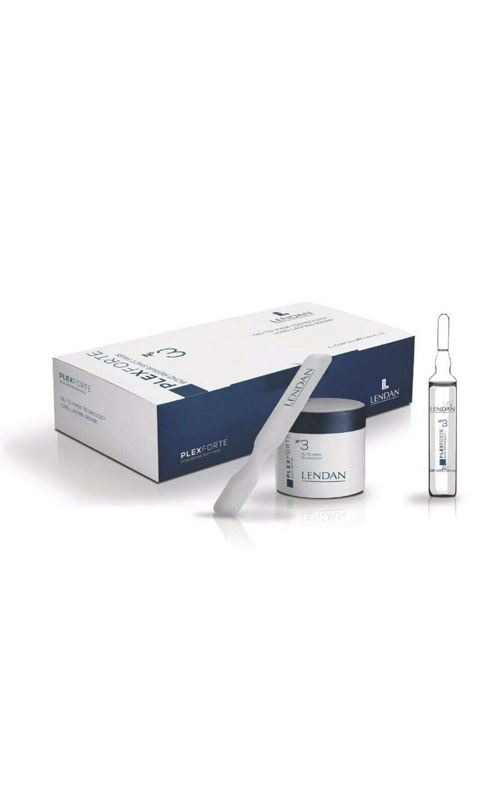 Lendan PlexForte Hair Treatment Kit of No. 3 Bond Repair Shot Mask and No. 5 Conditioner, 2 Pack Bundle