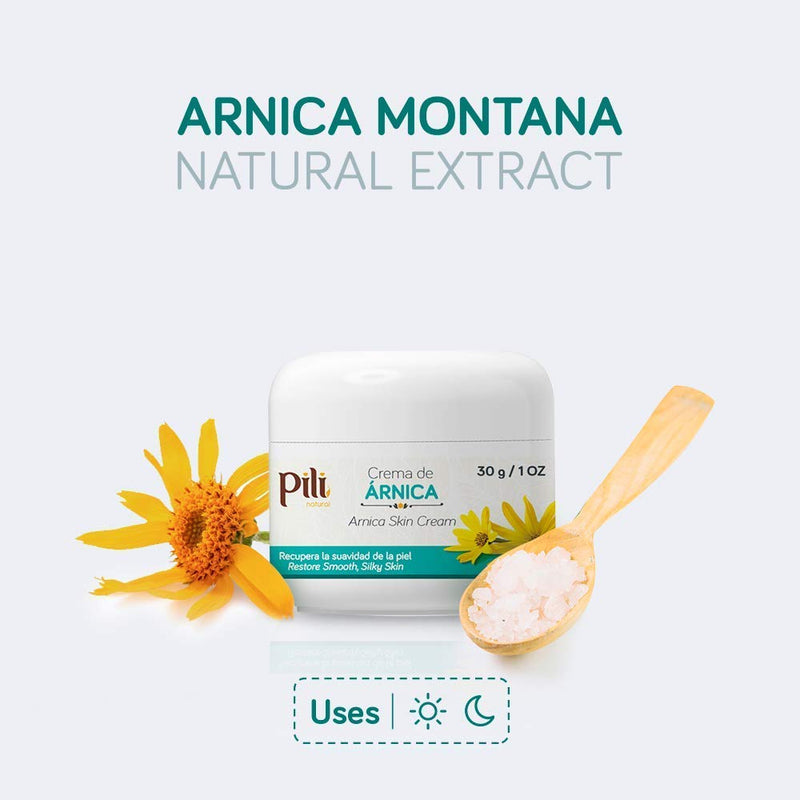 Pili Natural Arnica Cream - Restore Skin conditions - Crema de Arnica -1 oz