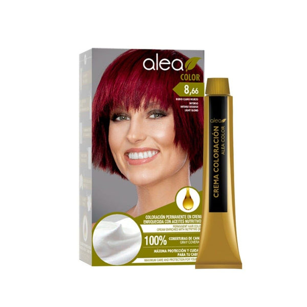 ALEA – Women's Hair Dye – Number 8.66 K – Intense Red Light Blonde – Permanent Cream Colour – with Argan and Macadamia Oil – Gray Coverage – Maximum Protection and Care