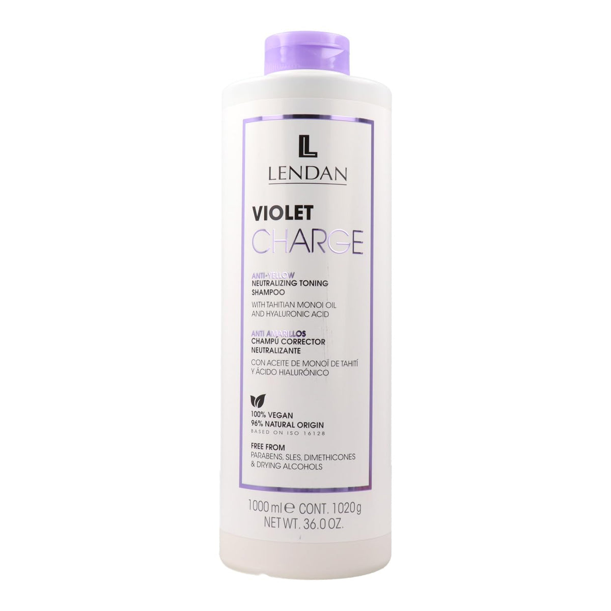 Lendan Violet Charge Anti-Yellow Neutralizing Toning Shampoo 1000 ml / 36 oz