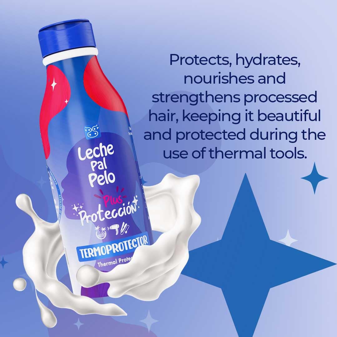 Leche Pal Pelo Color Protection Thermal Protector For Hair Leave-in Treatment - Proteccion Color Tratamiento Termoprotector para cabello 14.9 oz.
