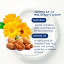 almipro Extra Moisturizing Cream for Dry, Delicate Skin – Intense Hydration with Calendula & Almond Oils – Nourishing Skin Barrier Cream for Fragile & Mature Skin – Fragrance-Free (4.2 oz)