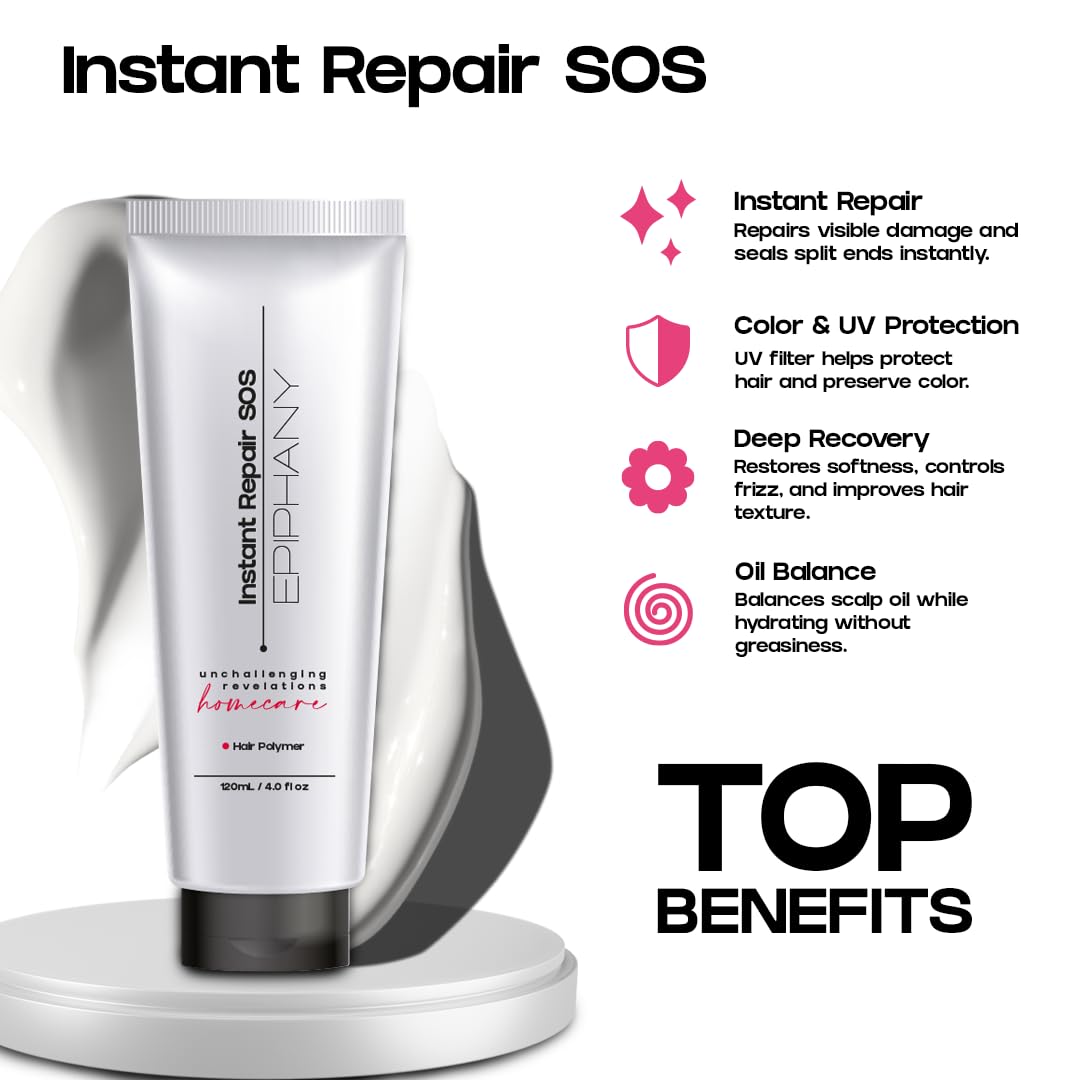 Epiphany Leave In Hair Treatment – Instant Hydration & Frizz Control | Split End Repair & UV Protection | Lightweight Styling Cream for All Hair Types