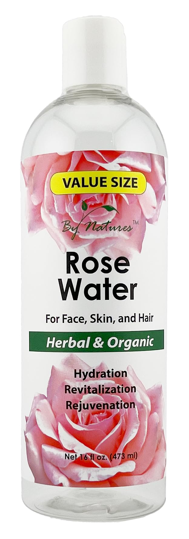 By Natures Rose Water Herbal & Organic 16.0 Fl Oz (Pack of 1)