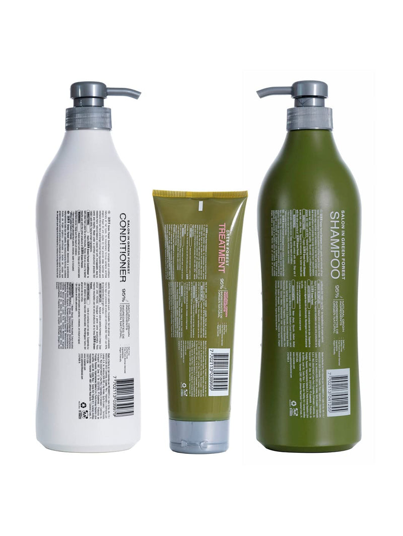 Recamier Professional Salon In Sin Sal Organic Shampoo Conditioner Hair Treatment Set Sulfate Free 33.8 OZ
