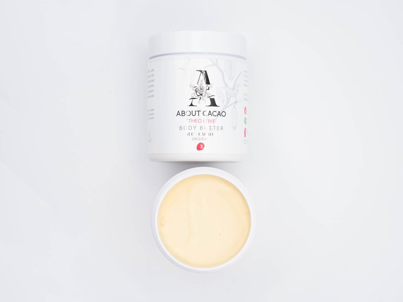 AboutCacao Theo Love Body Butter, 8 oz, 100% Cacao