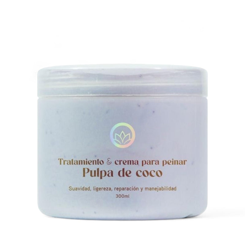 OLÉ Dry Hair 5 Piece Pack - Coconut pulp pre-shampoo + Coconut, Cinnamon & Honey Shampoo + Cotton & Coconut Conditioner + Detangling Thermo protector + Frizz Emergency Styling Cream